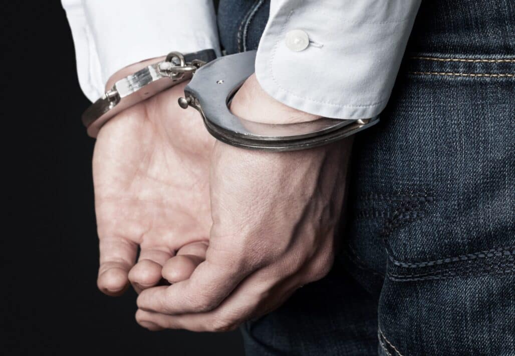 Man handcuffed