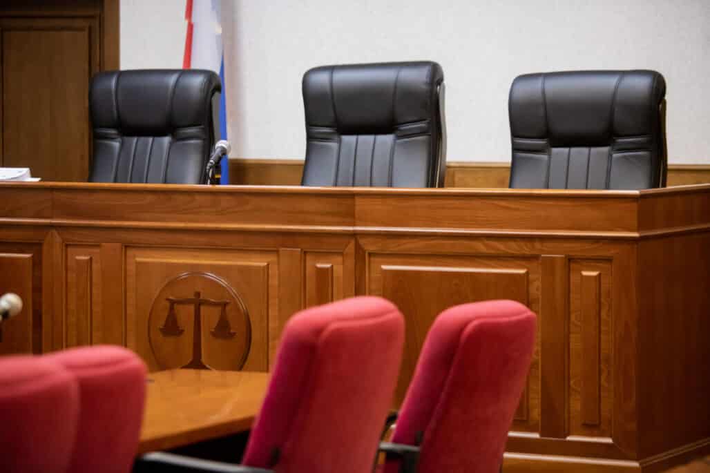 Image of a court judge bench